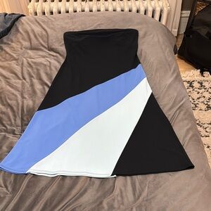 Express, Cute Black and Blue Strapless Women's Dress. Size 11/12.